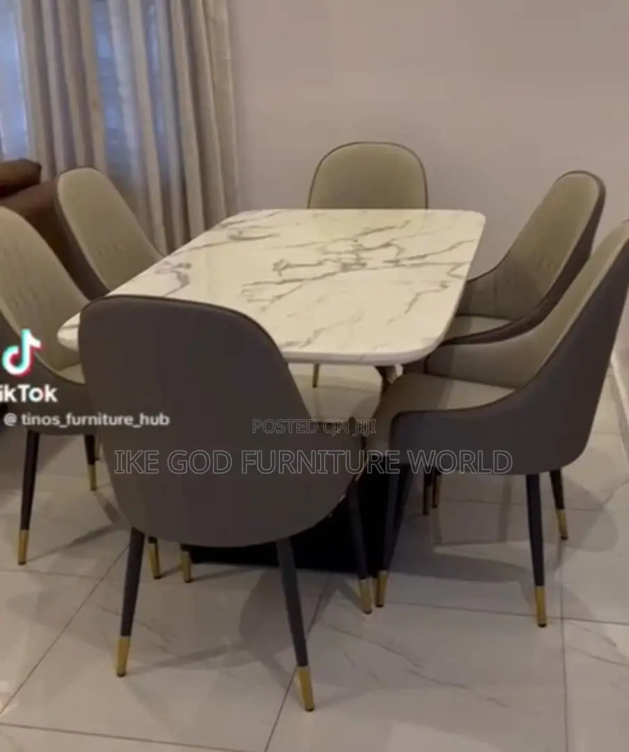 6seater Imported Turkish Marble Dining Table