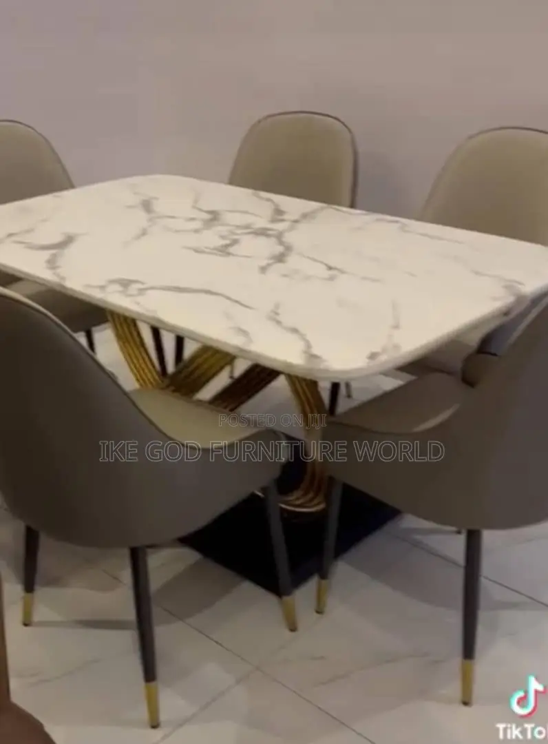 6seater Imported Turkish Marble Dining Table