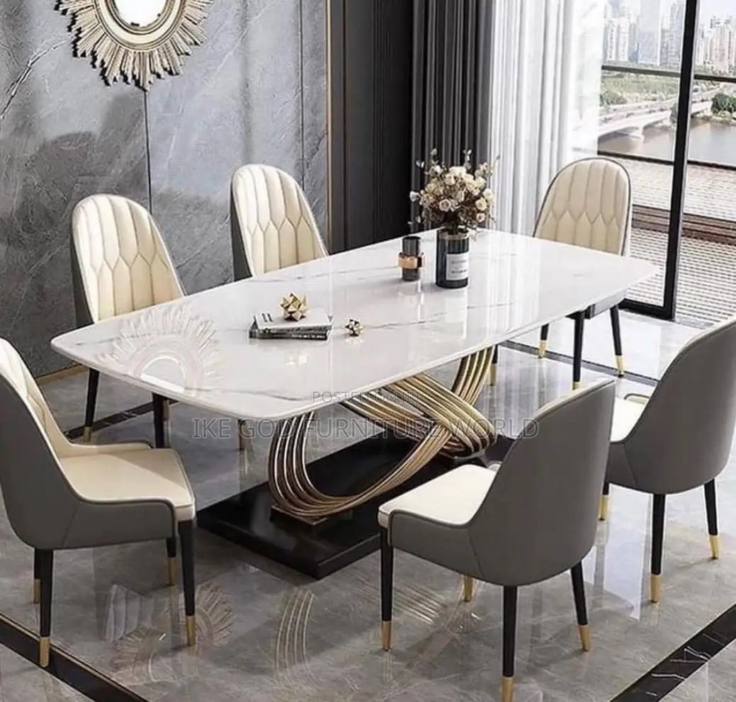 6seater Imported Turkish Marble Dining Table