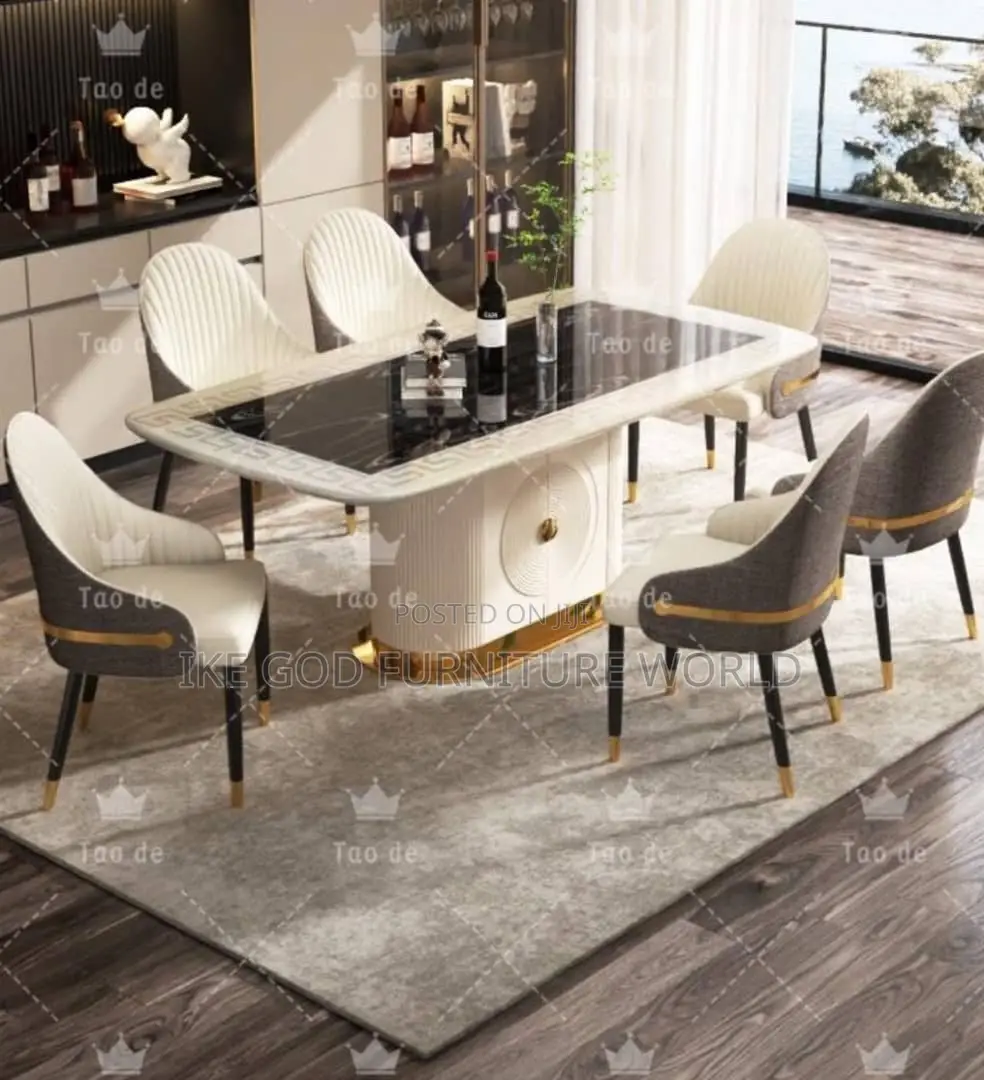 6seater Imported Turkish Marble Dining Table
