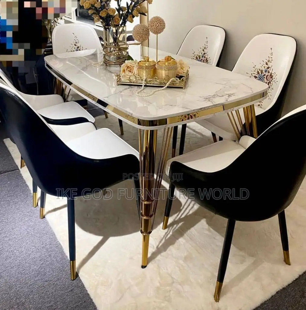 6seater Imported Turkish Marble Dining Table