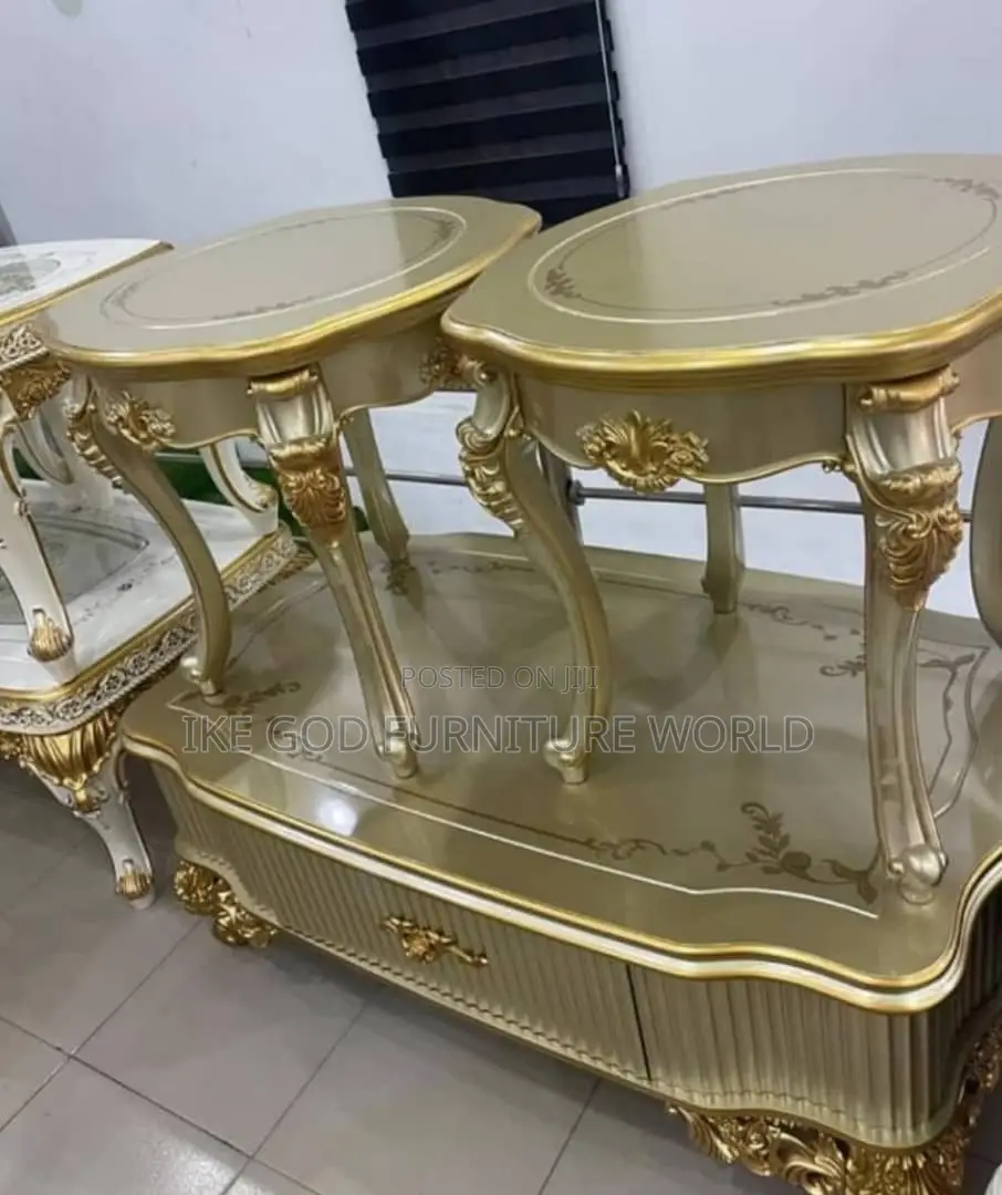 Set of Turkish Center Table With 2side Stool