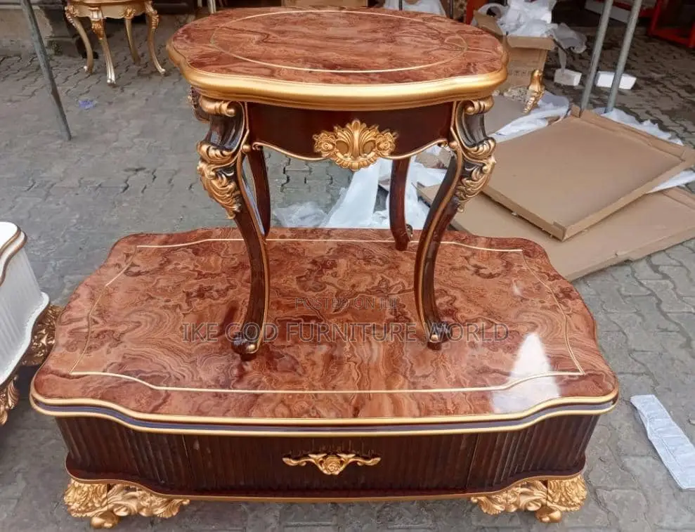Set of Turkish Center Table With 2side Stool