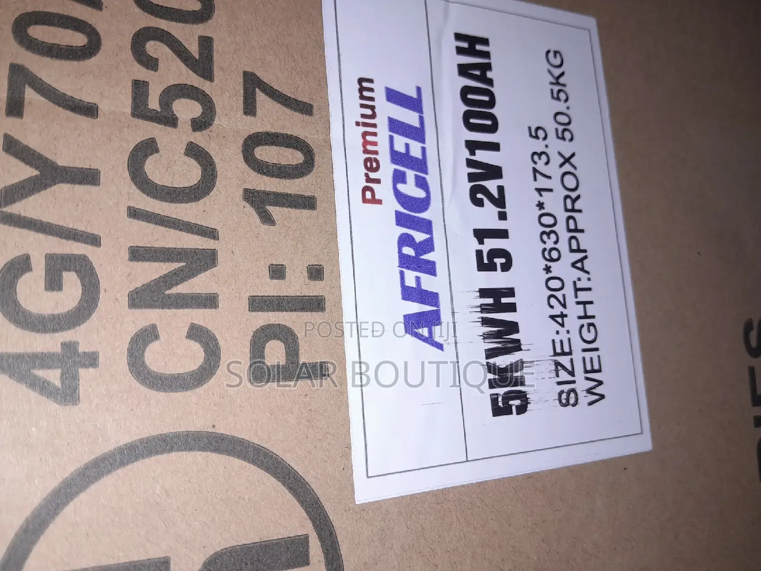 5kwh Africell Lithium Battery