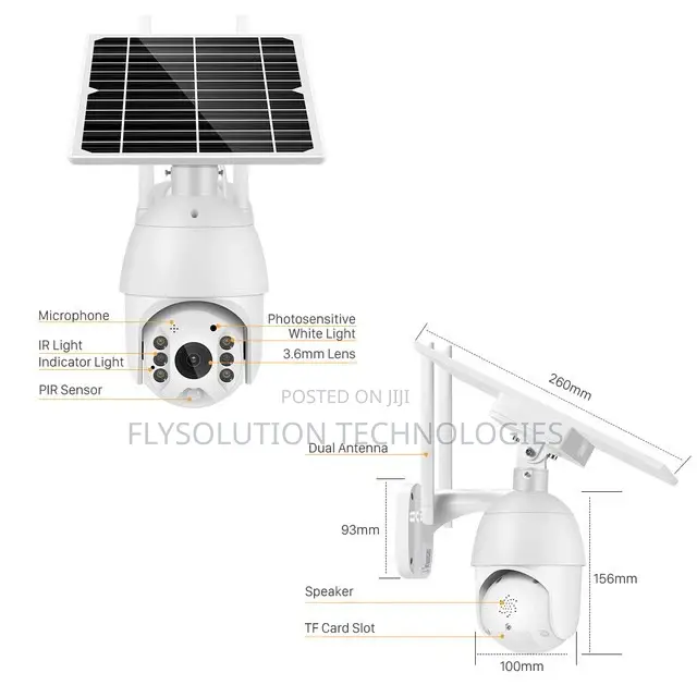UBOX Wifi Solar PTZ Outdoor Surveillance Camera