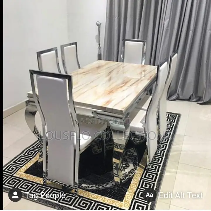 6 Seaters Marble Dinning