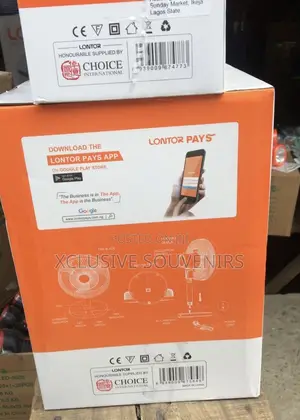 12 Inches Lontor Rechargeable Fan With Soft Night Light