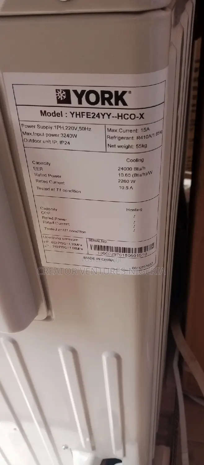York Split Unit Ac Low Voltage,Fully Coper,Fast Cooling,R410