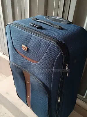 Big Dark Blue Two Wheels Swiss Polo Travelling Luggage Box