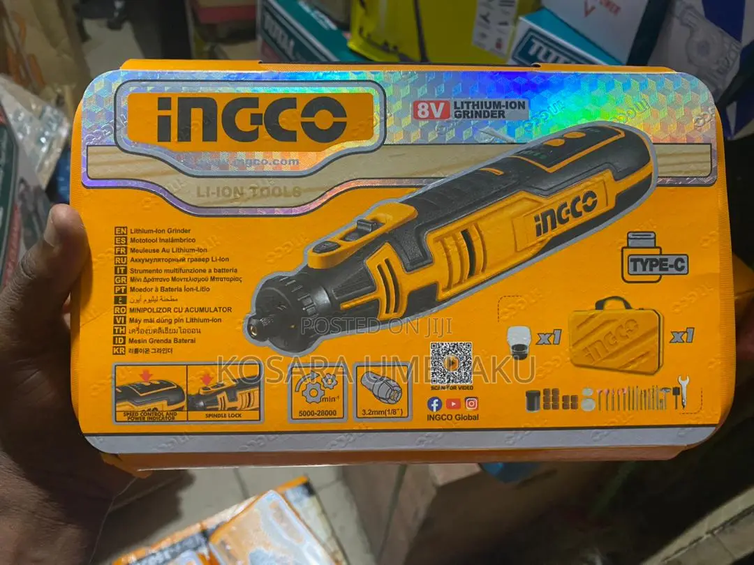 Ingco Cordless Mini Die Grinder 8v