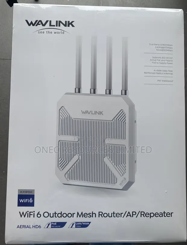Wavlink Hd6 Aerial Router Outdoor Wifi 6 Ax1800 Dual Band 2
