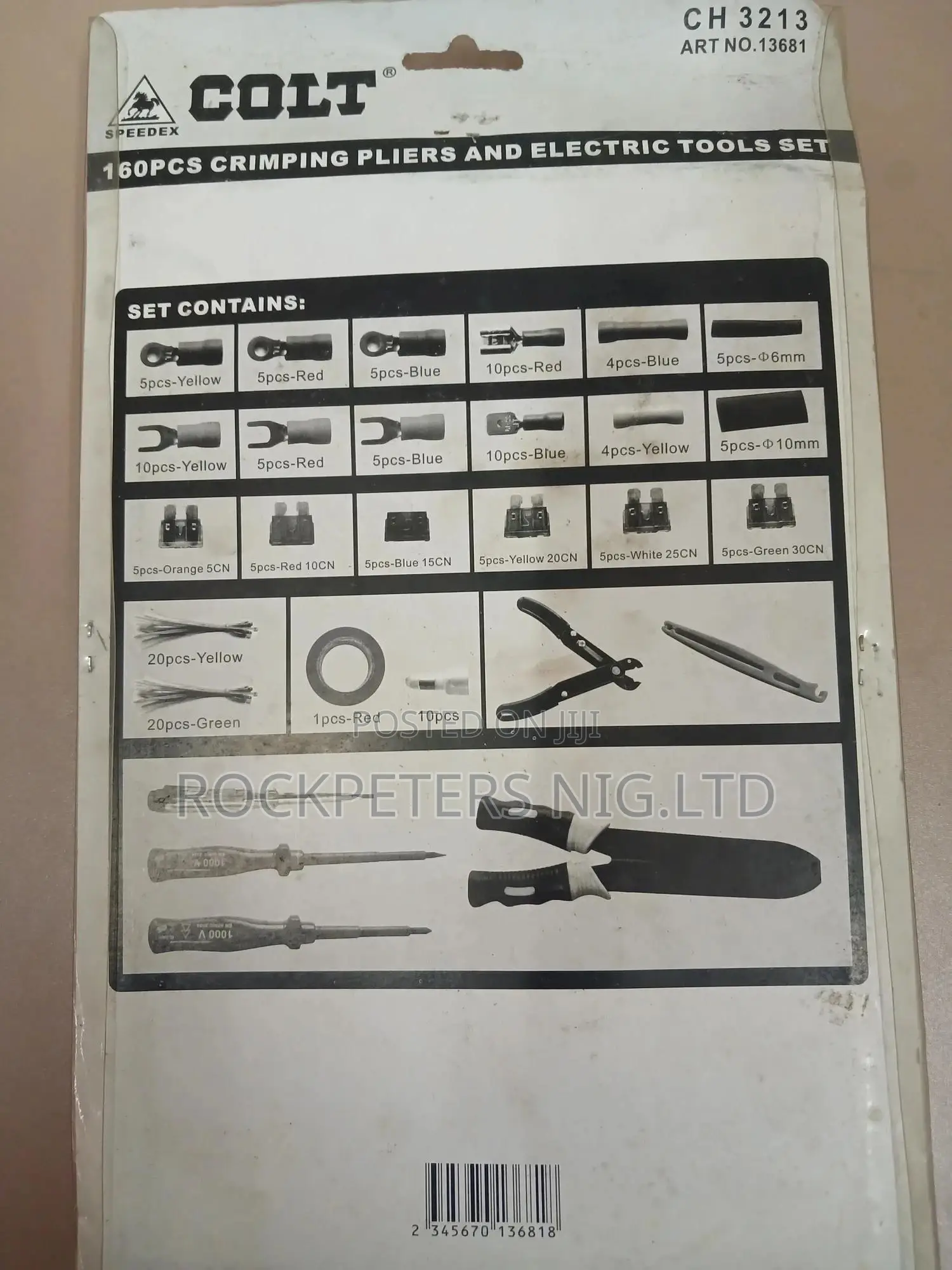 160pcs Colt Crimping Pliers Electrical Tool Set