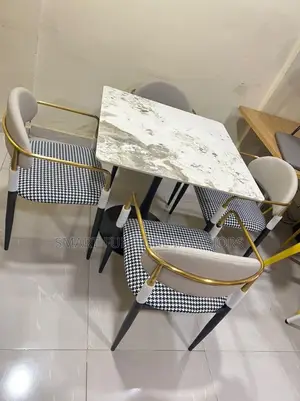 Photo - Imported Executive Marble Top Dining Table With Chairs