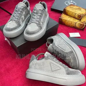 Original New Military Grey Camouflage Prada Prax 1 Sneakers