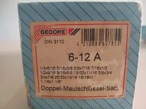 Gedore 6-12a Double Open Ended Spanner Set 12pc (Imperial)