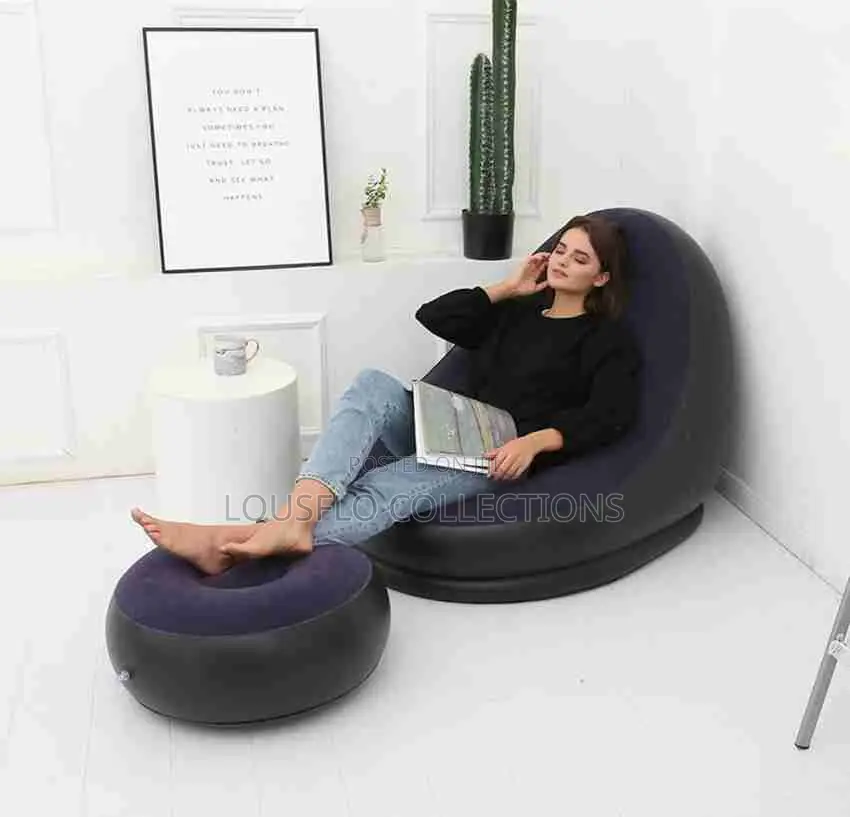 Inflatable Air Sofa Chair With Footrest