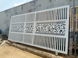 Single Sliding Gate With White Paint