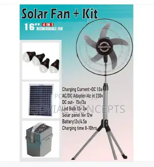 Duravolt 16" Solar Fan + Kit Rechargeable