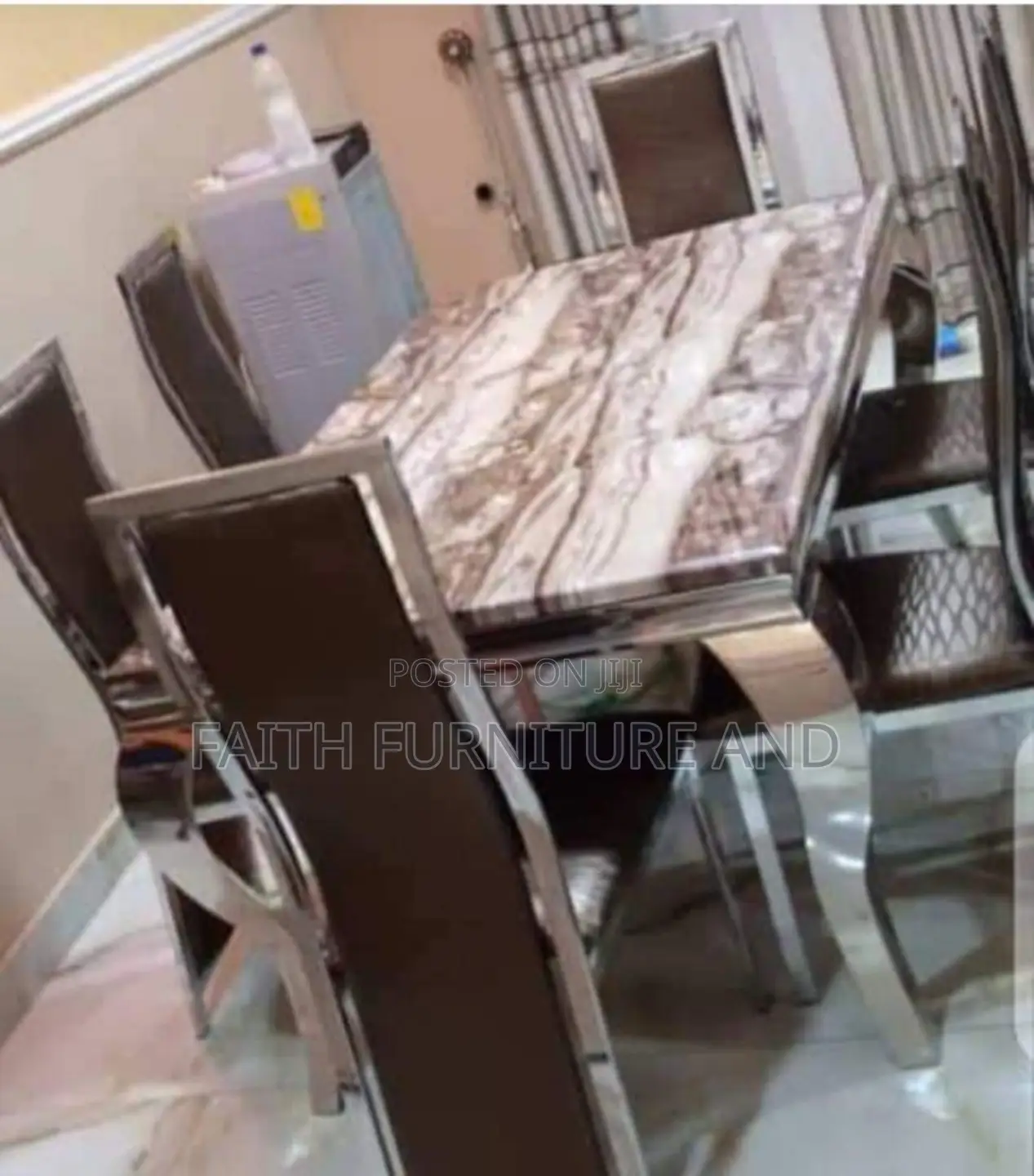Marble Dining Table and 6 Chairs