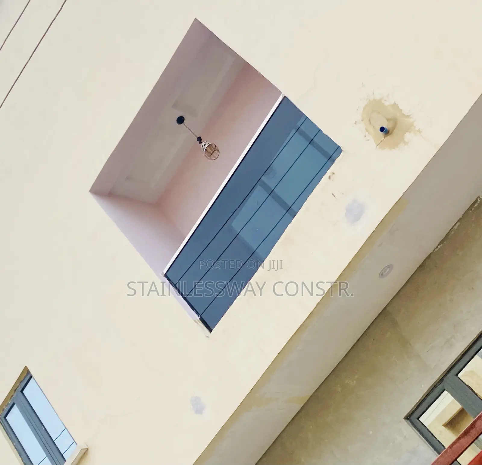 Dark Grey Frameless Glass Railing 