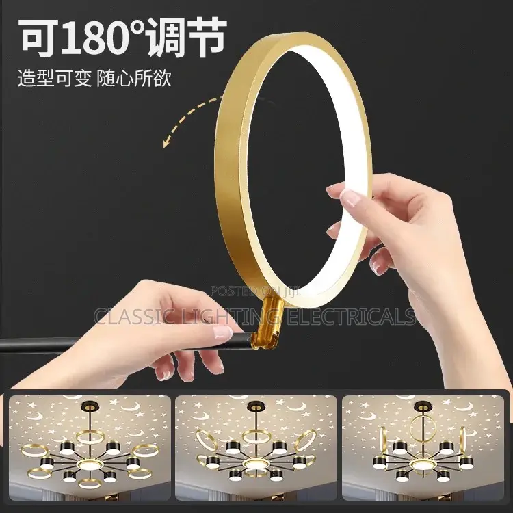 Ceiling Chandeliers Romantic Starry Modern Pendant Light