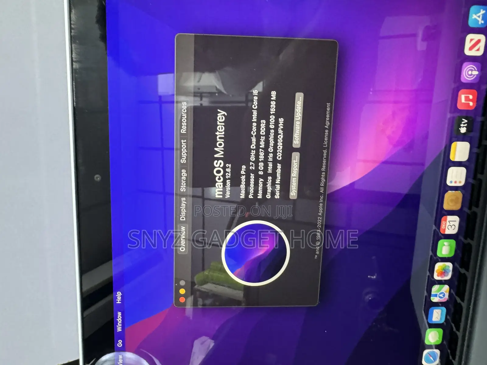 Laptop Apple MacBook Pro 2015 8GB Intel Core i5 SSD 256GB
