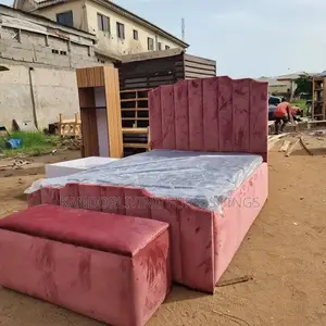 4.5 by 6 Bed Frame With Mattress and Ottoman