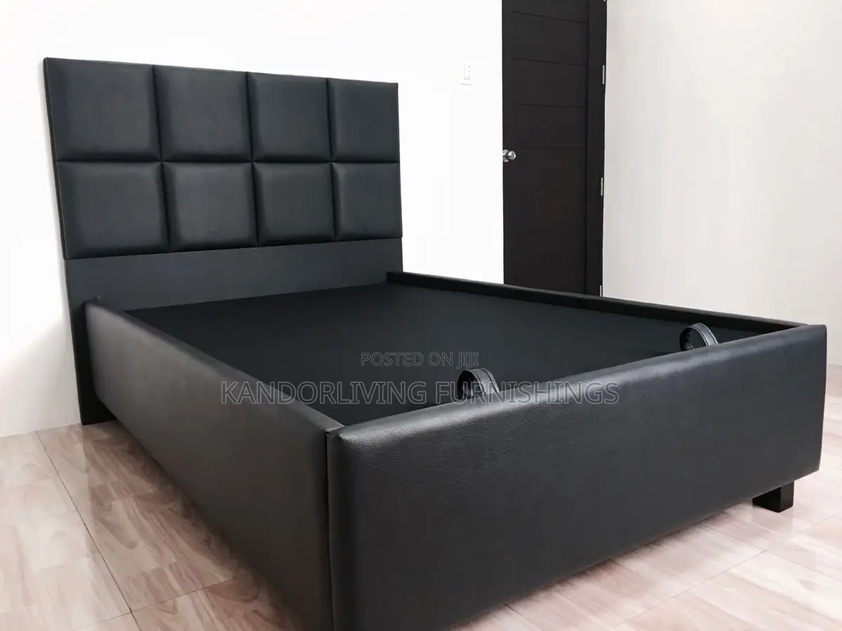4.5 by 6 Pattern Black Bed Frame
