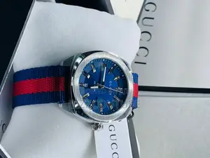 Original GUCCI BLUE Dail RUBBER STRAP Available in Store