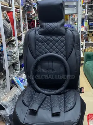 Original Pure Black Crown Leather Car Seat Cover