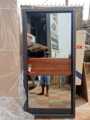 Photo - 7ft by 3ft Luxurious Pivot Door (Mirror and Mahogany Design)