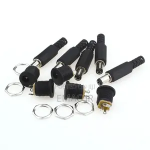 12V 3A Plastic Male Plugs + Female Socket Panel Mount