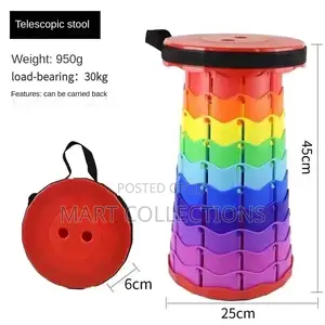 Foldable Stool Folding Telescopic Stool Adjustable Stool