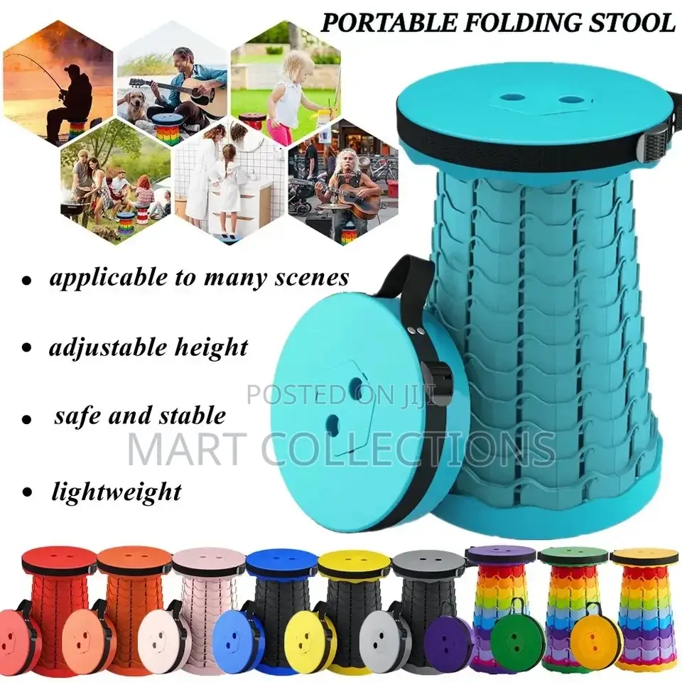 Foldable Stool Folding Telescopic Stool Adjustable Stool