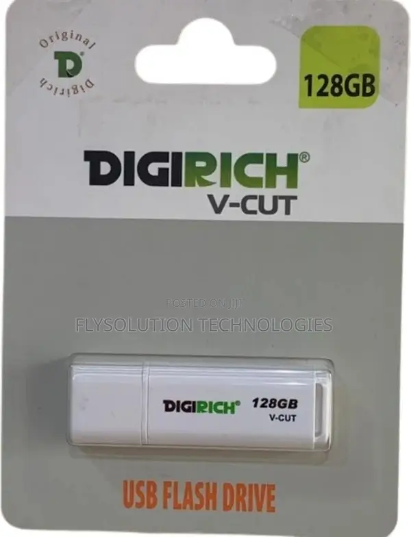 Digirich v-Cut Flash Drive 128gb - White