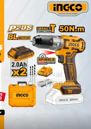 Ingco CDLI20508 20V Brushless Cordless Drill With 50nm