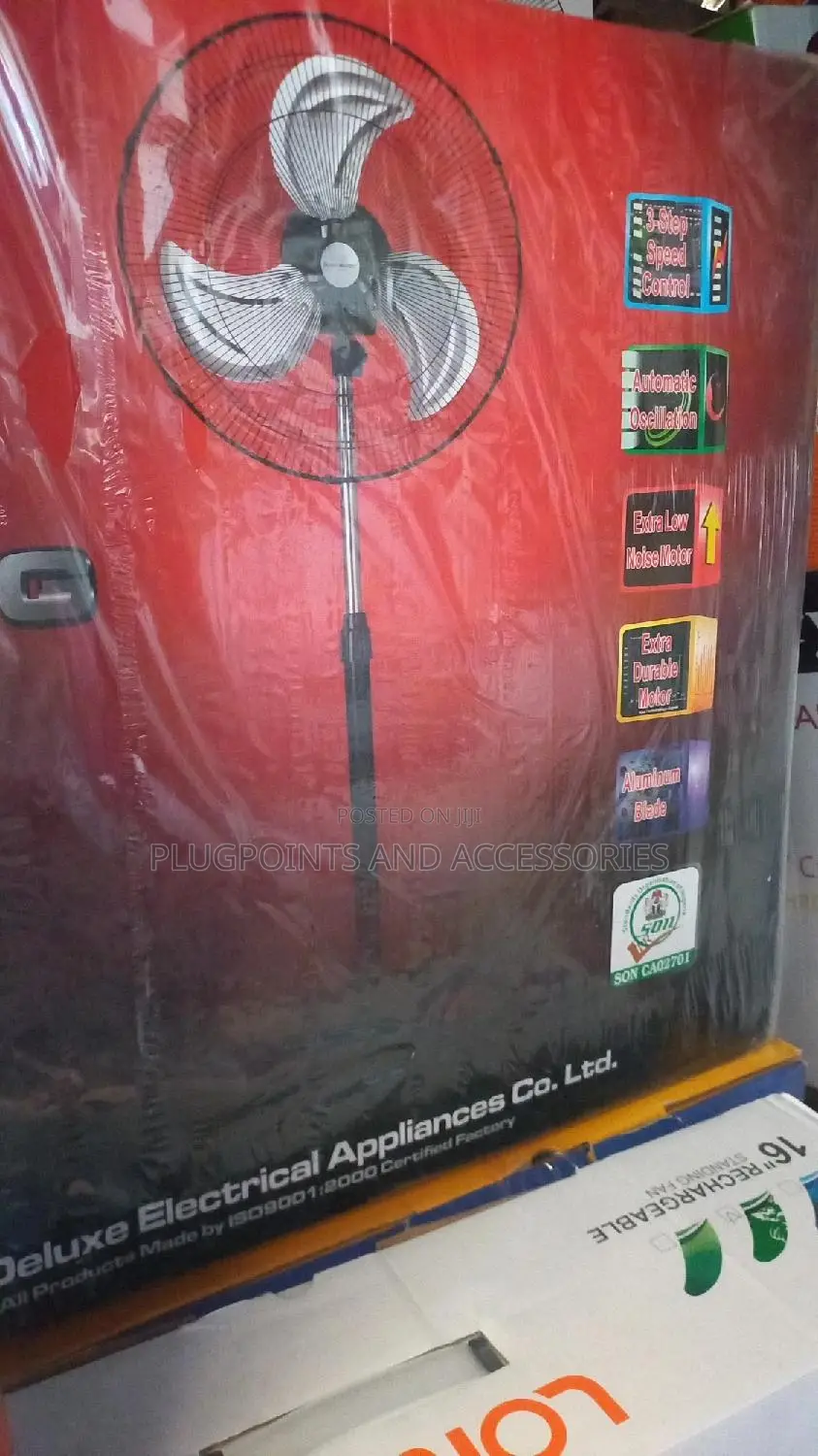 18" Power Duluxe Electric Stand Fan