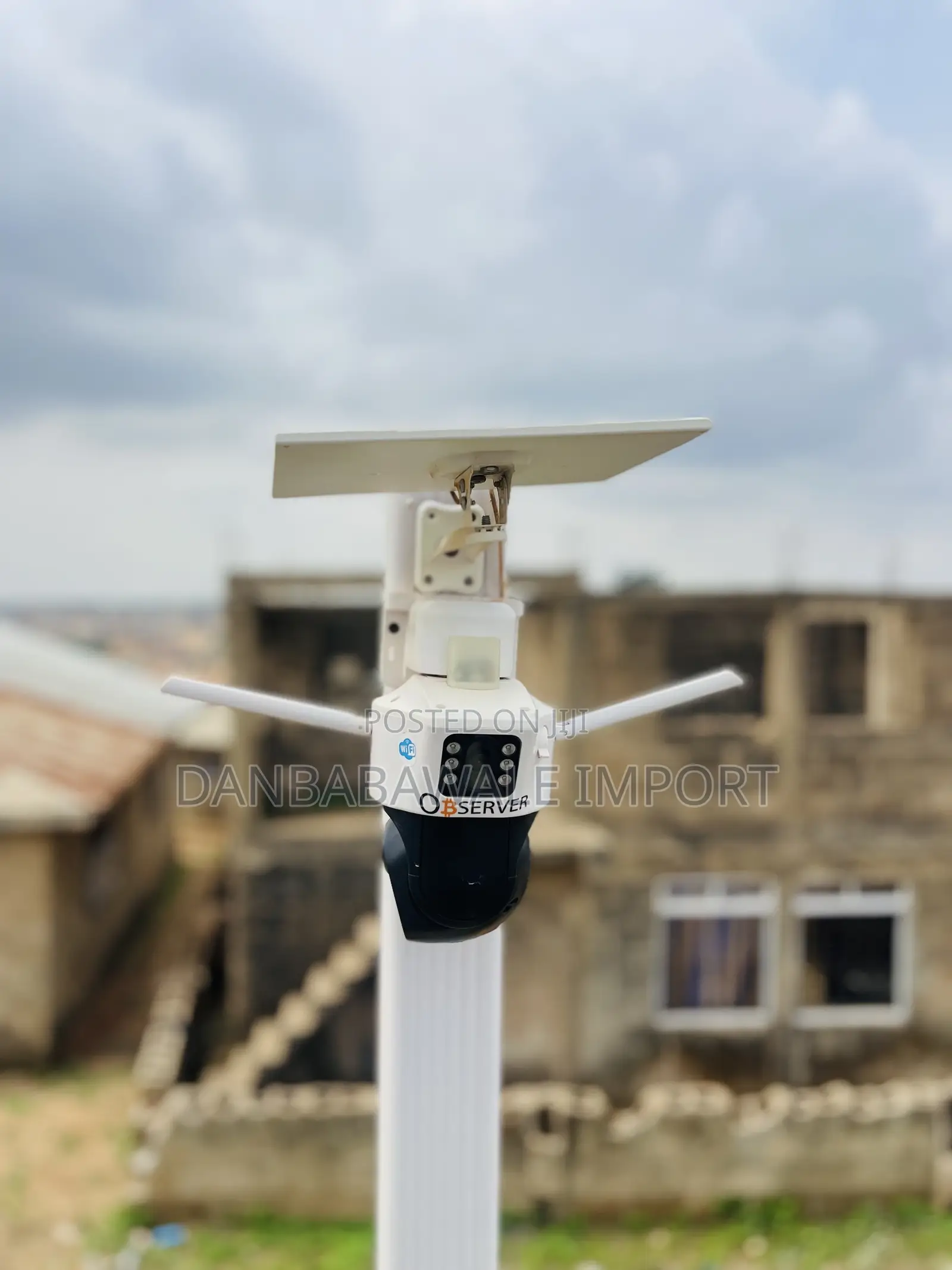 Observer Dual Lens Solar Cctv 4g Security Camera Black