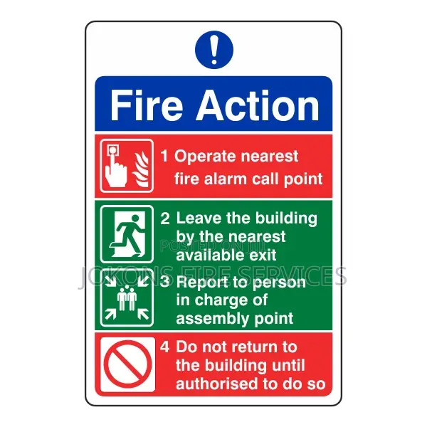 Fire Action Sign