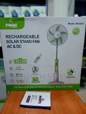 New Iwin 18 Inches Rechargeable Solar Fan