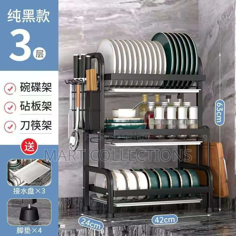 3 Layers Plate Rack 3 Tier Dish Rack