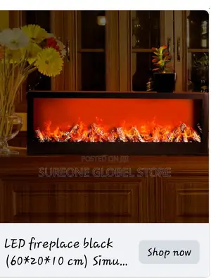 Long Size Fireplace Lantern With Remote Control