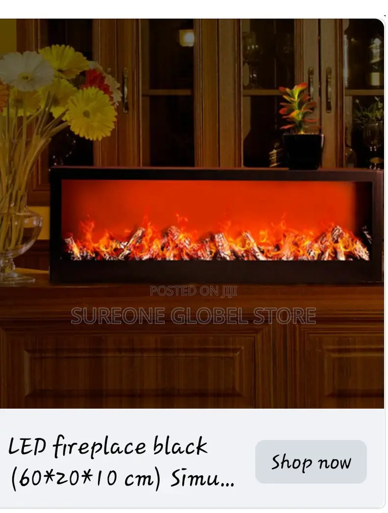 Long Size Fireplace Lantern With Remote Control