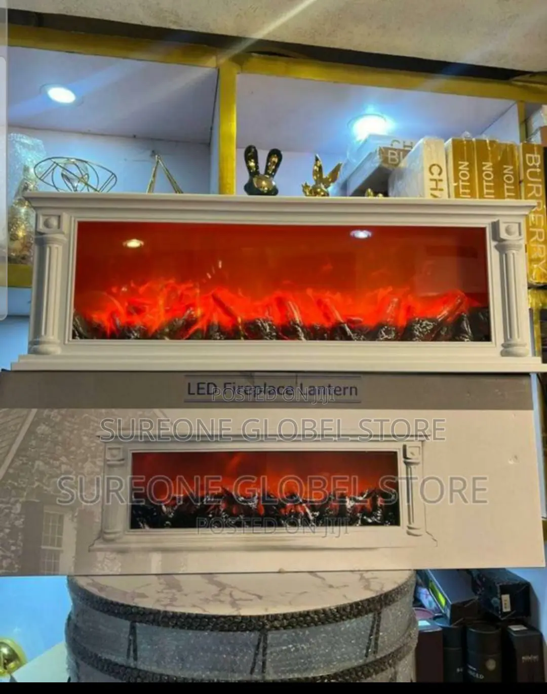 Long Size Fireplace Lantern With Remote Control