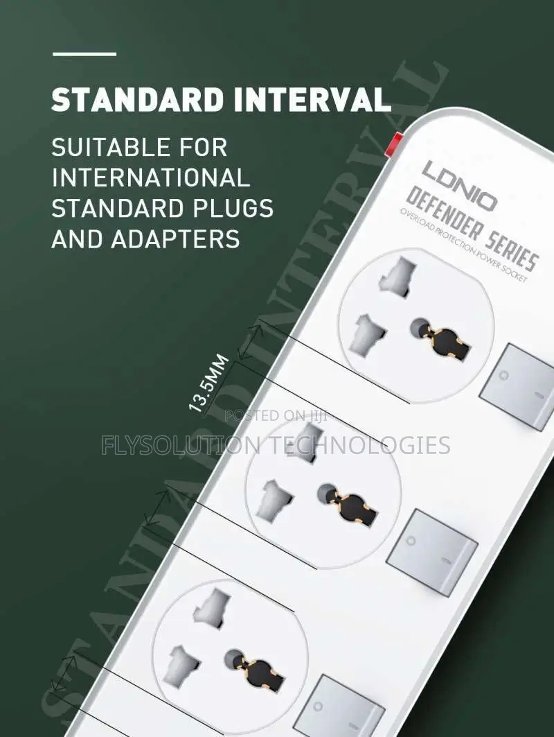 LDNIO Socket 4 Socket + 4 USB Port 4 + 4 USB AUTO ID