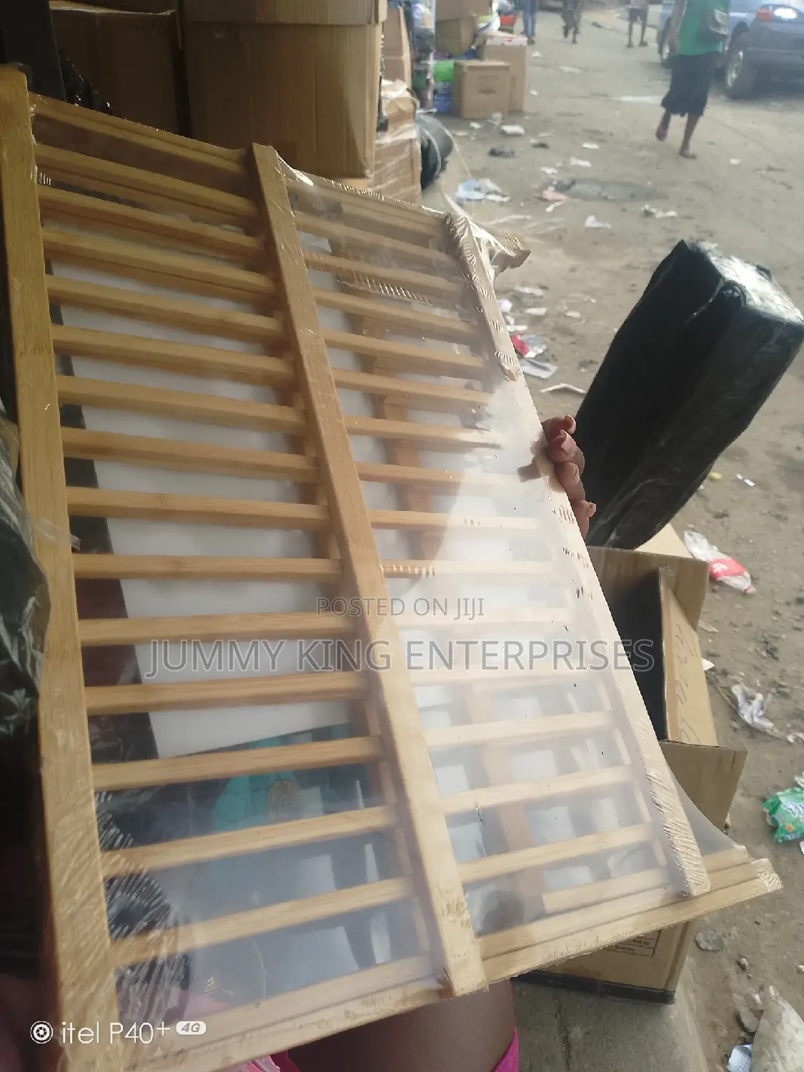 Wooden Kitchen Storage Rack Folding Bamboo Dish