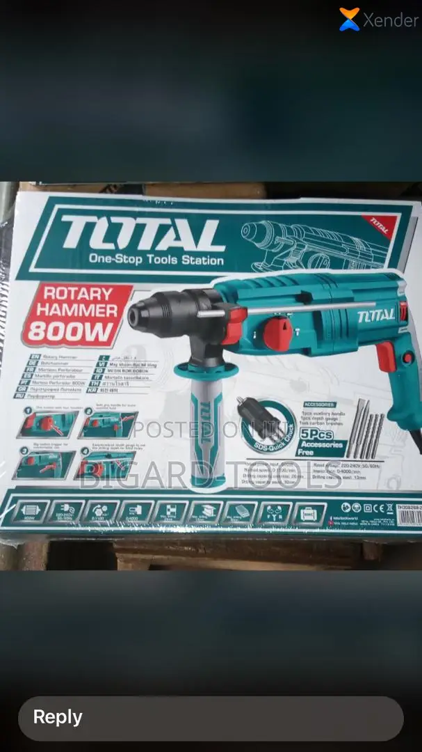 Rotary Hammer Drill Machine (800w-Total)
