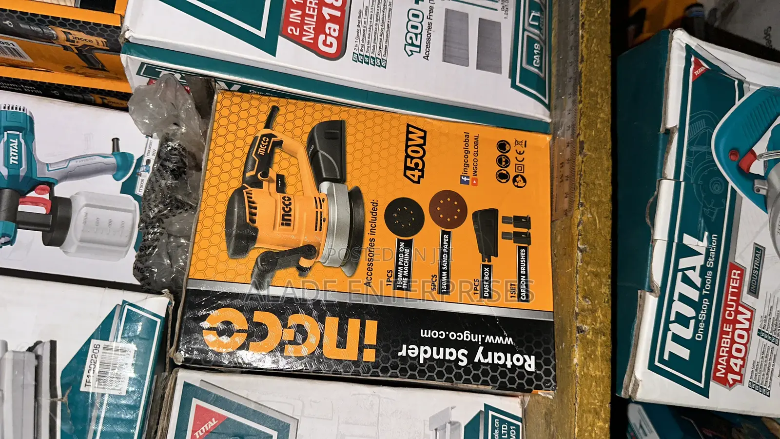 Ingco RS4508 6" Electric Orbital Rotary Sander 450W