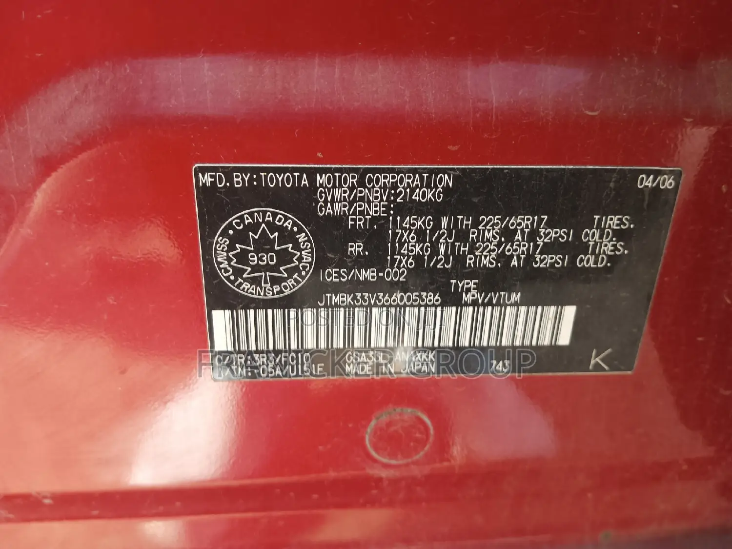 Toyota RAV4 2007 Red