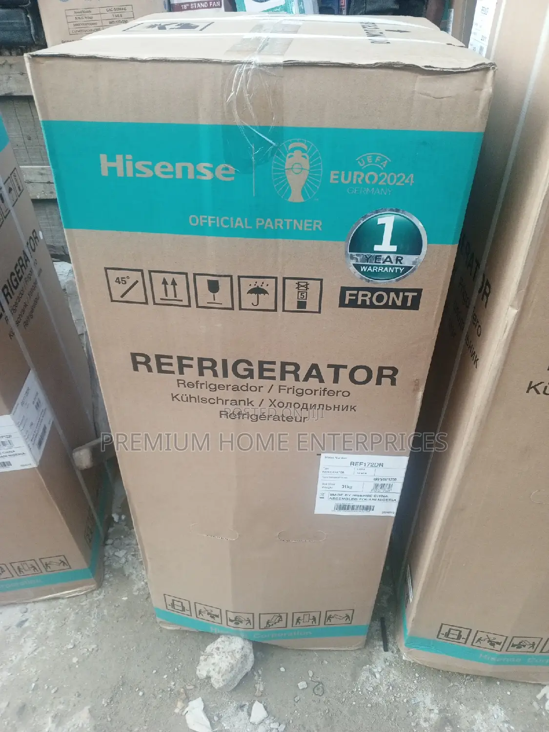 Hisense Double Door Refrigerator Ref 172 Dr - 124L